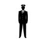 パイロット パイロット パイロット,飛行士,機長,警察官,警官,警察,操縦士,操縦者,制服,仕事のシルエット素材