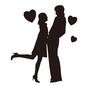 ラブラブなカップル ラブラブなカップル カップル,男女,向かい合う,くっつく,ラブラブ,ハート,韓国ドラマ,人,人物,ラブストーリーのシルエット素材