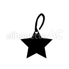 七夕飾り 星飾り,七夕,七夕飾りのシルエット素材