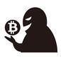 仮想通貨犯罪 仮想通貨犯罪 ビットコイン,仮想通貨,仮想,通貨,お金,詐欺,ハッカー,窃盗,泥棒,暗号のシルエット素材