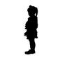 女の子 女の子 人,人物,人間,子ども,子,子供,全身,幼児,幼い,一人のシルエット素材