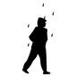 雨の中歩く男性 雨の中,歩く,雨粒,雨,アメ,雨降り,男性,人物,小雨,梅雨のシルエット素材
