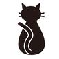 猫 猫 座る,お座り,後ろ姿,猫,ねこ,ネコ,動物,かわいい,キュート,アイコンのシルエット素材