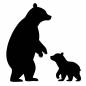 クマの親子 クマの親子 クマ,動物,親子,生き物,かわいい,ファミリー,スキンシップ,親子愛,動物園,飼育のシルエット素材