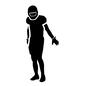 アメフト アメフト アメフト,アメリカンフットボール,アメフット,人物,人,1人,選手,アメフト選手,ヘルメット,装具のシルエット素材