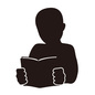 読書する男の子 読書する男の子 男の子,読書,本,教育,読む,教科書,子供,坊主,勉強,学習のシルエット素材