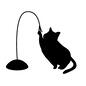 玩具 玩具 ペット,猫,玩具,遊ぶ,引っかける,猫じゃらし,弾力,曲げる,バネ,一匹のシルエット素材