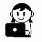 PC作業をする女性 pc,スーツ,会社員,社会人,ノートパソコン,上半身,座る,仕事,作業,人物のシルエット素材