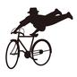 手だけで自転車に乗る人 芸能,ショービジネス,自転車,空中,ハンドル,手,バランス,芸人,大道芸,パフォーマンスのシルエット素材