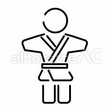 柔道部　正面 ピクトグラム,ピクトサイン,アイコンのシルエット素材