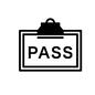PASS PASS pass,クリップ,看板,クリップボード,パスポート,パス,会員証,会員券,飛行場,空港のシルエット素材