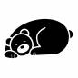 冬眠中の熊 熊,冬眠,寝る,動物,ぐっすり,1匹,スヤスヤ,自然,野生,動物園のシルエット素材
