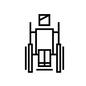 車椅子 車椅子 車椅子,車いす,車イス,座る,移動,乗る,乗り物,正面,病人,怪我人のシルエット素材