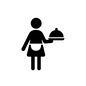 ウェイトレス ウェイトレス,ウェイター,接客,店員,飲食店,ファミレス,人物,女性,女,ピクトグラムのシルエット素材