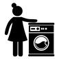 洗濯 洗濯 洗濯,洗濯機,ドラム式洗濯機,人,人物,全身,女性,主婦,生活家電,家電のシルエット素材