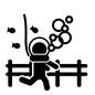ヘルメットダイビング ヘルメットダイビング,シーウォーカー,人,人物,魚,柵,歩く,ピクトグラム,マリンレジャー,夏のシルエット素材