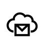 クラウド(メール) クラウド,雲,共有,送信,受信,ストレージ,オンライン,コンピュータ,ネットワーク,メールのシルエット素材