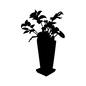 植物 園芸,園芸用品,花瓶,葉,緑,植物,庭,ガーデニング,趣味,道具のシルエット素材