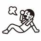疲れて座る男性 疲れて座る男性 男性,座る,疲れた,汗,クタクタ,暑い,大変,引越し,新生活,片付けのシルエット素材