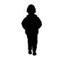 ニット帽の子ども ニット帽の子ども 人物,子供,子ども,幼児,幼稚園児,児童,小学生,園児,ニット帽,帽子のシルエット素材