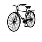 自転車 自転車 シティサイクル,荷台,自転車,乗り物,1台のシルエット素材