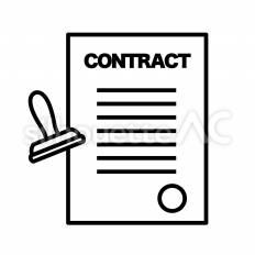 契約 書類,文字,署名のシルエット素材