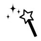 スティック スティック 魔法のスティック,星のスティック,輝く,魔法,おとぎ話,星,キラキラ,メルヘンチック,ファンタジー,童話のシルエット素材