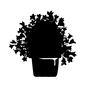 鉢植 鉢植 鉢,鉢植え,植木鉢,フラワーポット,ポット,花,観葉植物,フラワー,植物,1鉢のシルエット素材