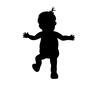 歩く 歩く 歩く,歩行,一人歩き,ベビー,赤ちゃん,幼児,赤ん坊,人,人物,乳児のシルエット素材