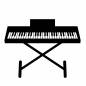 キーボード キーボード キーボード,音楽室,鍵盤楽器,楽器,打弦楽器,鍵盤,オーケストラ,ジャズ,クラシック,演奏のシルエット素材