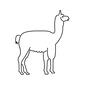 ラマ ラマ ラマ,らま,リャマ,野生動物,手書き風,ラフ,生き物,動物,アニマルのシルエット素材