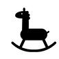 ロッキング ロッキング,ポニー,乗り物,木馬,玩具,ベビー,赤ちゃん,ベビー用品,ベビーグッズ,赤ちゃん用品のシルエット素材