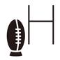 ラグビー ラグビー,ラグビーボール,ラグビー部,ボール,ゴール,道具,用品,運動部,スポーツ,部活のシルエット素材