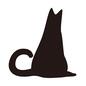 猫 猫 猫,座る,後姿,長い尾,しっぽ,動物,生き物,おとも,魔法,魔法使いのシルエット素材