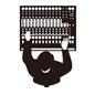 音響機器 音響機器 音響機器,音響機材,人,人物,男性,スイッチ,器材,機器,上から,頭上のシルエット素材