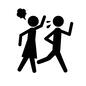 怒る 怒る カップル,恋人,夫婦,人物,人,男女,男,女,ケンカ,怒りのシルエット素材