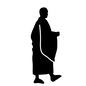 僧侶 寺,人,人物,僧侶,僧,袈裟,お坊さん,仏教,仏教徒,歩くのシルエット素材
