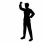 ガッツポーズする男性 ガッツポーズする男性 ガッツポーズ,ポーズ,男性,サラリーマン,スーツ,職業,仕事,働く,就職,社会人のシルエット素材