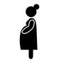 妊婦さん 妊婦さん 妊婦,人物,人,全身,横向き,マタニティ,ピクトグラム,臨月,お団子ヘア,お母さんのシルエット素材