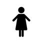 記号 人物,人,ピクトグラム,1人,女性,トイレマーク,女性用,女の子,レディー,女のシルエット素材
