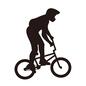 BMX BMX ジャンプ,跳ぶ,BMX,自転車競技,技,自転車,ヘルメット,ストリートスポーツ,人物,1人のシルエット素材