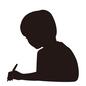 勉強中 勉強中 勉強中,勉強,授業,人物,男の子,子供,書く,新しい生活様式,withコロナ,ウィズコロナのシルエット素材