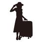 女性旅行者 女性旅行者,女性,旅行者,旅行客,トラベルケース,バカンス,バケーション,海外旅行,国内旅行,人物のシルエット素材