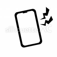 スマホ スマホ,端末,画面のシルエット素材