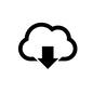 クラウド ダウンロード,落とす,矢印,下向き,下降,雲,クラウド,コミュニケーションのシルエット素材