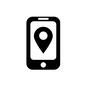 スマートフォン スマートフォン 現在地,スマホ,スマートフォン,携帯,モバイル,電話,携帯電話,タブレット,端末,通信機器のシルエット素材