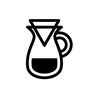 ドリッパーポット ドリッパーポット,ポット,ドリッパー,ドリップ,コーヒー,珈琲,カフェ,飲み物,入れ物,容器のシルエット素材