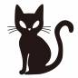 不気味な猫 不気味な猫 猫,動物,ペット,1匹,全身,しっぽ,化け猫,おすわり,ハロウィン,年中行事のシルエット素材