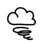 天気 天気 天気,くも,雲,曇り,ぐるぐる,竜巻,天気予報,梅雨,季節,手書きのシルエット素材