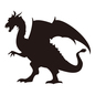 ドラゴン ドラゴン ドラゴン,昔話,昔ばなし,童話,物語,モンスター,1匹,おとぎ話,お話,キャラクターのシルエット素材